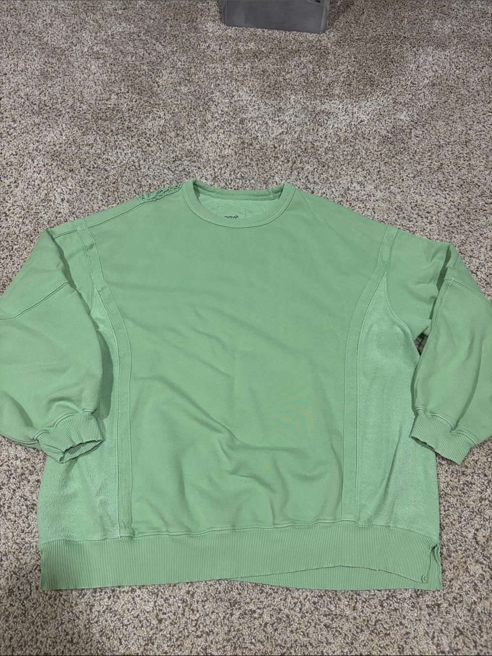 aerie Green Women's Oversized Crewneck Sweatshirt